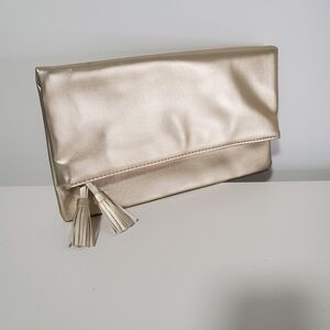 Monat Gold Clutch with Tassels